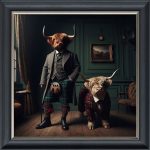 Lord Cow and Son - Velvet Printed Frame
