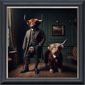 Lord Cow and Son - Velvet Printed Frame