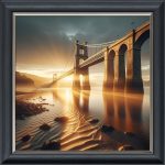 Menai Bridge - Velvet Printed Frame