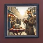 Never Trust a Fox - Velvet Printed Frame Hung Up
