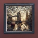 Patches of London - Velvet Printed Frame Hung Up