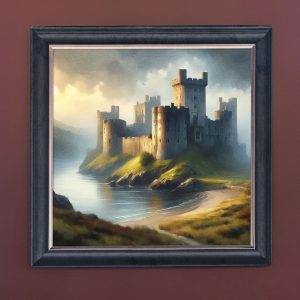 Pembroke Castle - Velvet Printed Frame Hung Up