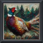 Plucky Pheasant - Velvet Printed Frame