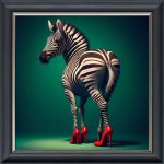 Sassy Zebra - Velvet Printed Frame