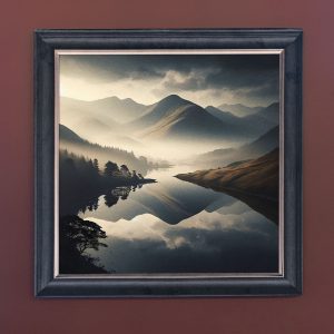 Skiddaw - Velvet Printed Frame Hung Up