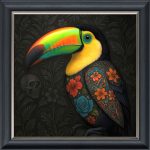 Tattooed Toucan - Velvet Printed Frame