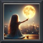 The Moons a Balloon - Velvet Printed Frame