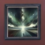 Walk into the Sunset - Velvet Printed Frame Hung Up