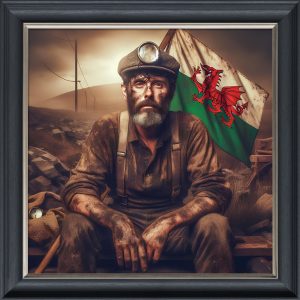 Welsh Miner - Velvet Printed Frame