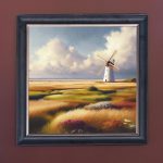 Windmill - Velvet Printed Frame Hung Up