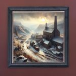 Winter at the Mine - Velvet Printed Frame Hung Up