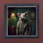 You Sir are a Pig - Velvet Printed Frame Hung Up