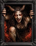Scorched Succubus - 50x40cm Printed Frame