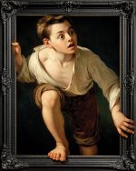 Bewildered Boy - 50x40cm Printed Black Frame