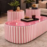 Apollo Bespoke Table Set - Pink Candy Stripe
