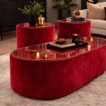 Apollo Bespoke Table Set - Red Velvet