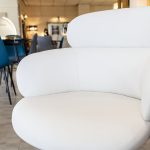 Aeris Ivory Swivel Chair - Close Up