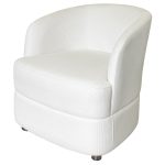 Solenne Ivory Linen Tub Chair