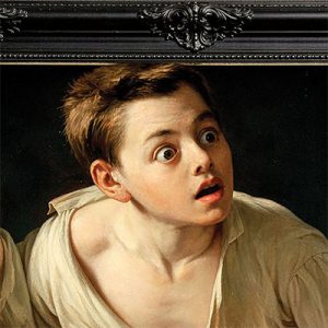 Bewildered Boy - Black Frame