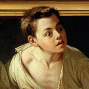 Bewildered Boy - Gold Frame