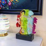 Multicoloured Albert Einstein Bust in our Showroom