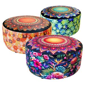 Mandala Bespoke Fabric Pouffe