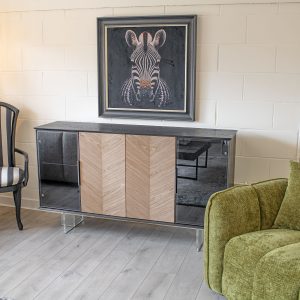 Chevron Display Sideboard in our Showroom