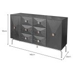 Hudson Black Oak Sideboard - Dimensions