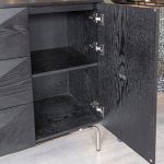 Hudson Black Oak Sideboard - Door Open