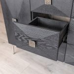Hudson Black Oak Sideboard - Drawer Open