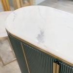 Riviera Fluted Sideboard - White Marble Top