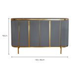 Monaco Ribbed Sideboard - Dimensions