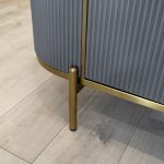 Monaco Ribbed Sideboard - Gold Legs