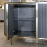 Monaco Ribbed Sideboard - Doors Open