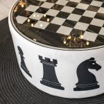 Icon Chessboard Coffee Table in our Showroom - Close Up