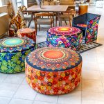 Mandela bespoke fabric furniture set in our showroom