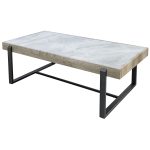 Novara Industrial Style Coffee Table - Light Wood