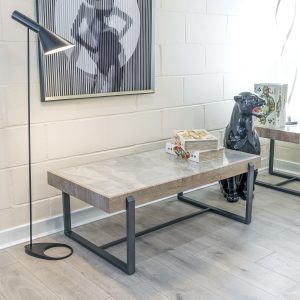 Novara Industrial Style Coffee Table in our Showroom