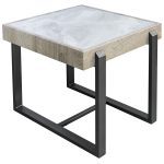 Novara Industrial Style Side Table - Light Wood