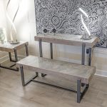 Novara Industrial Style Console Table and TV Table in our Showroom