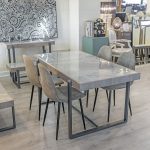 Novara Industrial Style Dining Table in our Showroom