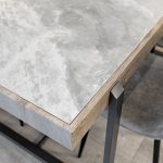 Novara Industrial Style Dining Table Close Up