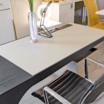 Noir Arc Executive Desk in our Showroom - Close Up