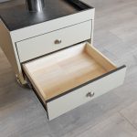 Noir Arc Executive Desk - Desk Drawers Open
