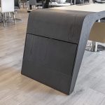 Noir Arc Executive Desk - Side Compartment