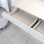 Lucent Curve Desk - Drawers Open