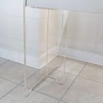 Lucent Curve Desk - Transparent Legs