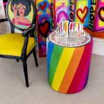 Icon Bespoke Side Table - Blackpool Rock in our Showroom