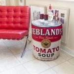 Icon Bespoke Side Table - Soup Tin in our Showroom