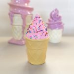 Pink Ice Cream with Sprinkles Sculpture in our Showroom